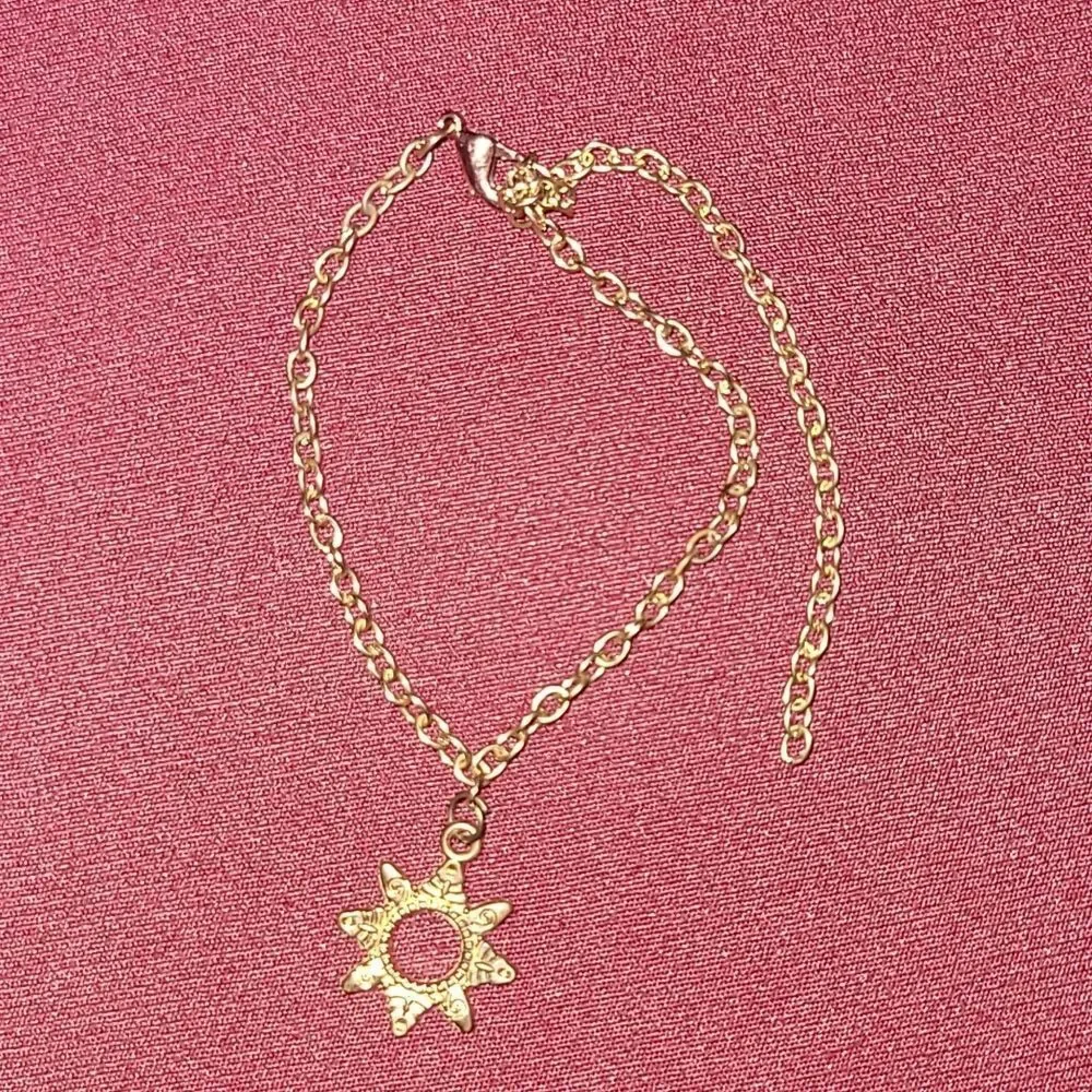 Antique Aztec Sun Charm chain bracelet/anklet bundle
